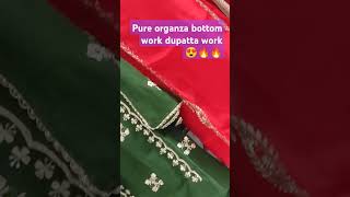 Pure organza suit dupatta work bottom work special Karva Chauth karvachauth new trending [upl. by Gorden97]