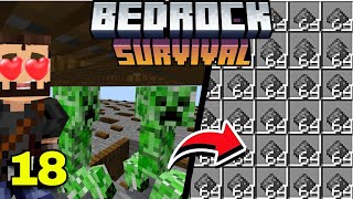 FINALMENTE FARM de CREEPER e PÓLVORA na SÉRIE do MINECRAFT BEDROCK SURVIVAL 120 [upl. by Longwood]