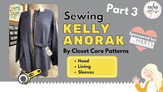 Sewing Part 3 Kelly Anorak by Closet Core PatternsSewing by Sew Sew Live [upl. by Anelaf196]