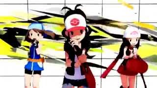 Pokemon MMD ★Touko Hikari Haruka★ HD 1080p 「Dream Fighter」 [upl. by Hosea]