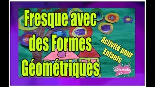 DIY De lArt Pour Enfant Avec Des Formes GéométriquesArt With Geometric Shapes For Children [upl. by Eiblehs]