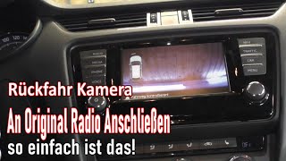 Skoda Octavia Rückfahrkamera an original Radio anschließen [upl. by Brandes]