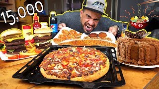 تحدي اكل وجبة عائلية كبيرة ومتنوعة بمعدل ۱٥۰۰۰ سعرة حرارية  موكبانغ  15000 Calorie Challenge [upl. by Eiliah]