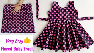 Very Easy Full Flared Umbrella Cut Baby Frock Cutting and stitching [upl. by Bellda]