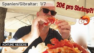 🦐💰 Riesengarnelen zu Riesenpreisen Abzocke mit Delikatessen in Málaga  Achtung Abzocke Kabel Eins [upl. by Bazar]