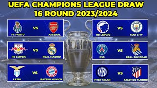 UEFA CHAMPIONS LEAGUE DRAW RESULTS ROUND 16 ■ 20232023 [upl. by Myrtie]