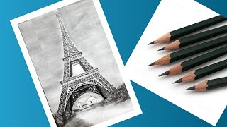 eiffeltower drawing part1how to drawdrawing of eiffel tower step by step [upl. by Amaris634]