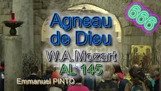 Agneau de Dieu dit de Mozart  AL 145  Instrumental avec paroles  N°666 [upl. by Eduino883]