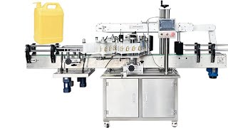 5L detergent abstergent dishwash liquid double sides labeling machine [upl. by Yl]