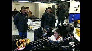 Renato Pozzetto prova Minardi F1 a Monza  Ricomincio da capo 1996 [upl. by Lebasi]