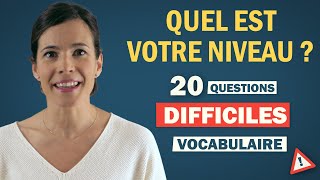 TEST de vocabulaire français DIFFICILE 🔥  Quel est votre niveau [upl. by Altheta]