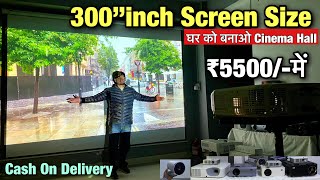 इससे सस्ता प्रोजेक्टर कही नहीं मिलेगा 3D Projector 300 inch screen 3499 Cheapest Projector in Delhi [upl. by York20]