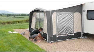 Practical Caravan – how to pitch caravan awnings [upl. by Rosalyn]