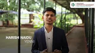 KIM Internship  Harish Naidu Yenni talks about internship with Walker Chandiok amp Co LLP [upl. by Fagin]