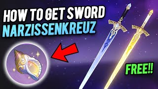 How to Get the Sword of Narzissenkreuz amp Surging Sacred Chalice Refinement Material  Genshin 42 [upl. by Abbate]