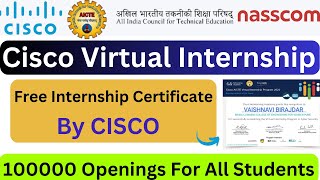 CISCO Virtual Internship 2023  AICTE Free Internship  Nasscom Internship Certificate [upl. by Nassah764]