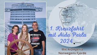 Aidaperla Vlog  2024  Norwegens Fjorde ab Hamburg  Anreisetag  Bar Karte  4K [upl. by Eittak]