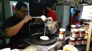 London Street Food Freshly made Smoothie  Sweet Pancakes at quotKittys Sweet Treatsquot Camden Market [upl. by Cony]