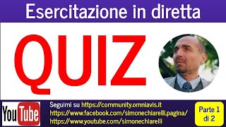 Quiz in diretta  amministrativo e contabilità  livello medio parte 1 di 2 2392023 [upl. by Nomyaw]