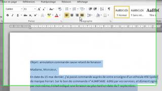 Mettre en page un courrier dans Word [upl. by Ajssatsan]