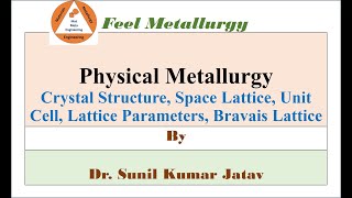 Crystal Structure space lattices unit cell lattice parameters Bravais lattices by SKJ [upl. by Bertelli]