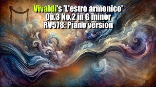 Vivaldis Lestro armonico Op3 No2 in G minor RV578 Piano version [upl. by Ebberta]