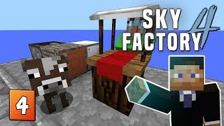 SkyFactory 4  EP 4 Obsidian Generator Market amp Diamonds [upl. by Eanal]