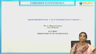 LEC07 ESD  Typical Embedded System Core of Embedded System Part2 By Mrs G Durga Sowjanya [upl. by Anais116]