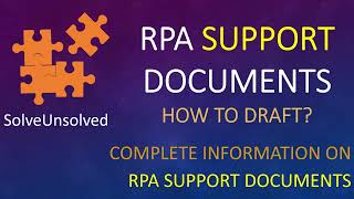 RPA Support documents  Production Deployment Checklist  RPA Tutorial  SolveUnsolved [upl. by Richman]