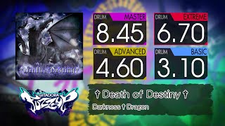 【GITADORA】 †Death of Destiny† MASTER  BASIC Drum [upl. by Abisia609]