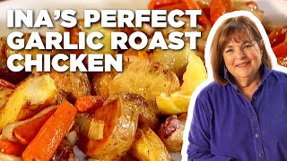 Ina Gartens Perfect Garlic Roast Chicken  Barefoot Contessa  Food Network [upl. by Ezalb]