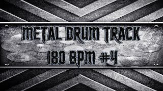 Heavy Metal Drum Track 180 BPM HQHD [upl. by Dehsar]