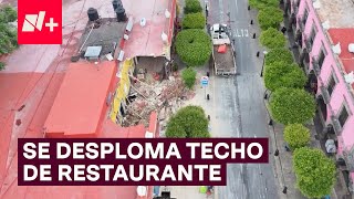 Captan momento exacto en el que colapsó techo de restaurante en Tlaquepaque  N [upl. by Layne]