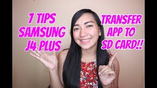 7 Tips of Samsung J4 Plus TRANSFER APP TO SD CARD [upl. by Ferino]