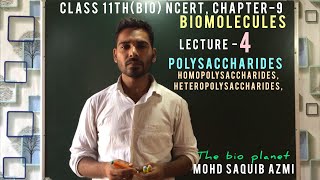 Polysaccharides  lecture4  homo and heteropolysaccharides Biomolecules  Saquib Azmi sir [upl. by Denie]