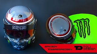 Helmet painting for Arkady Tsaregradsev  Stilo ST5  Toli Design  Аркадий Цареградцев дизайн шлема [upl. by Ahsinyt592]