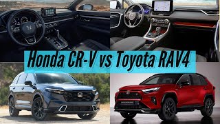 2024 Honda CRV Hybrid vs 2024 Toyota RAV4 Hybrid Compared  CRV or RAV4  SUV Battles [upl. by Admana]