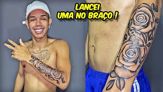 LANCEI UMA TATTOO NO BRAÇO [upl. by Airetnohs]