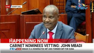 WATCH Vetting of Treasury CS nominee John Mbadi [upl. by Llenahc]