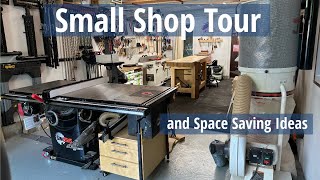 Is 350 square feet enough space for a well equipped work shop One Car Garage Woodworking Shop Tour [upl. by Mildrid]