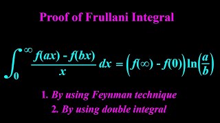 Frullani integral [upl. by Ahsinrac]