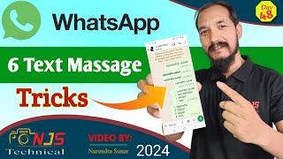 WhatsApps New Text Formatting Tricks  WhatsApp 6 Text Message Tricks  Day48 Video [upl. by Adlez203]