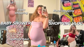 PREPARING FOR MY BABY SHOWER VLOG extreme room cleanout dress shopping amp photoshoots [upl. by Nana452]