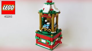 LEGO  Christmas Carousel Set 40293 Speed Build Instructions [upl. by Tewell]