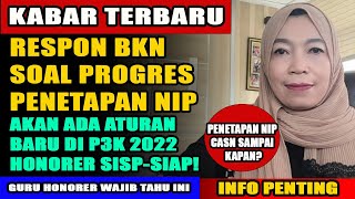 PERNYATAAN TERBARU BKN TERKAIT PENETAPAN NIP P3K  ADA ATURAN BARU DI P3K GURU 2022 SIAP SIAP [upl. by Westfahl]