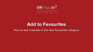 OnTappTV  Add to Favourites Category [upl. by Nelubez27]