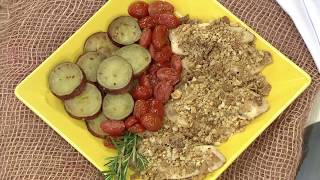 Receita de Peixe com crosta de mix de sementes e grãos 11092017 [upl. by Lemuela]