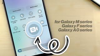 How To Get Screen Recorder On Galaxy MFA0 Series Budget Phones [upl. by Gerick]