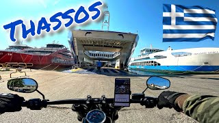 cu MOTOCICLETA spre THASSOS GRECIA [upl. by Etnauq]