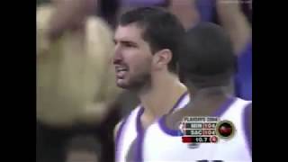 Peja Stojakovic 29 Points 3 Ast Vs Timberwolves 2004 Playoffs Game 3 [upl. by Nasia]